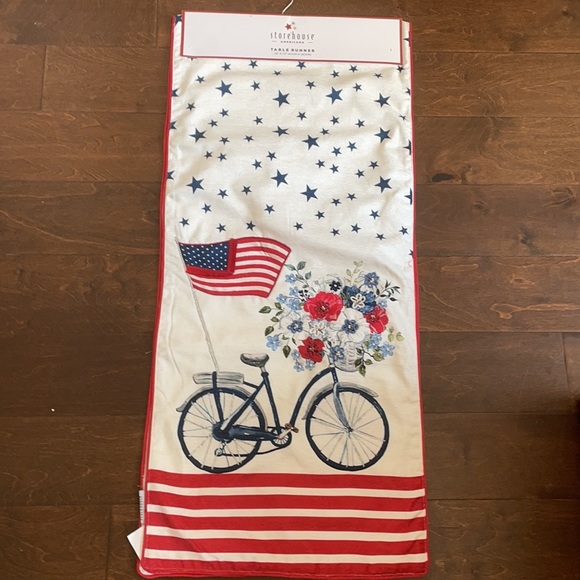 Storehouse Americana Red White Blue Table Runner Farmhouse July 4th - Picture 1 of 3
